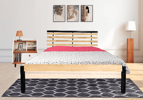 Double Bed, Mattress and Nora Bedside Table combo